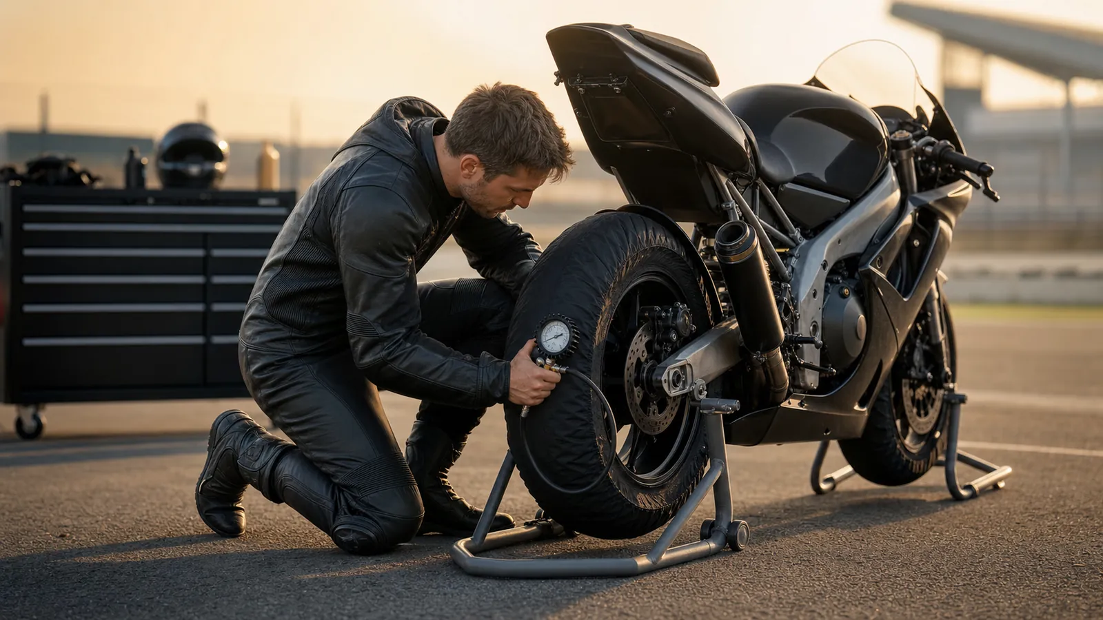 Pression des pneus moto sur piste : le guide complet (à froid, à chaud, pluie)