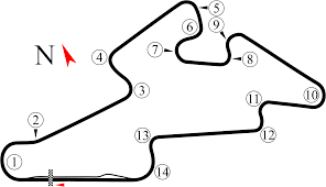 Tracé Automotodrom Brno